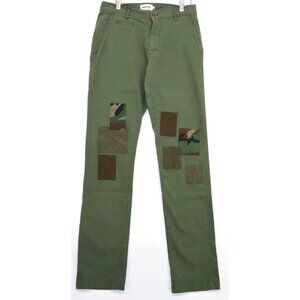 Taylor Stitch Mens Olive Green Patchwork Chino Pants Size 32